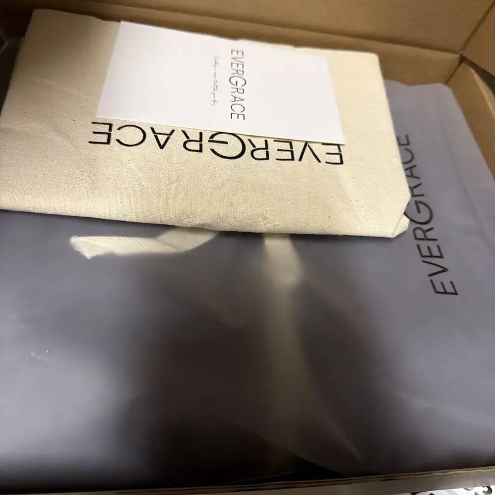 EVERGRACEHOME Tencel Lyocell Cooling Duvet Cover Set Natural Eucalyptus Queen